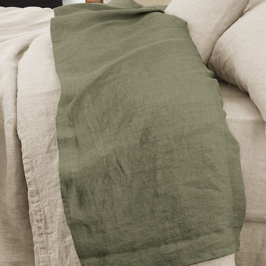Drap plat 270x300 cm lin français thym