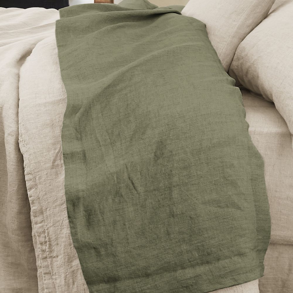 Drap plat 270x300 cm lin français thym
