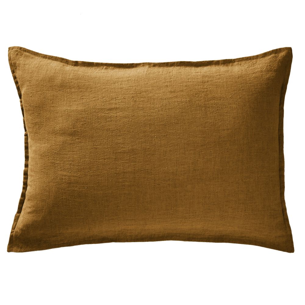 Taie d’oreiller 50x70 cm lin français caramel