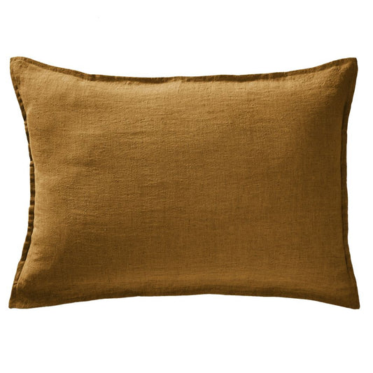 Taie d’oreiller 50x70 cm lin français caramel