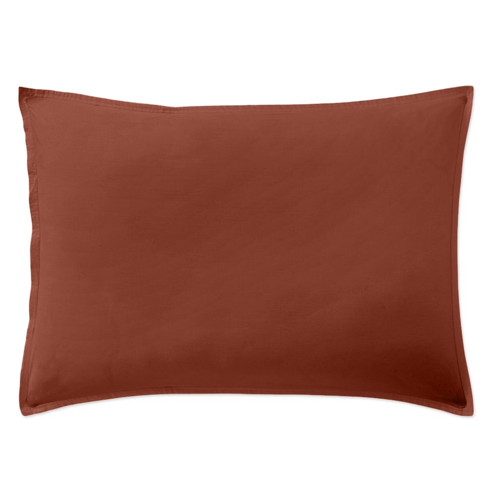 Taie d’oreiller 50x70 cm percale de coton terracotta